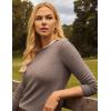 imageGRACE KARIN Cashmere Sweaters for Women Merino Wool Long Sleeve Sweater Casual Fall Crew Neck Sweater with Socks 2025Coffee