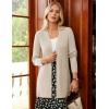 imageGRACE KARIN Fall Long Cardigans for Women 2025 Open Front Long Sleeve Sweaters Early Fall Fashion OutfitsApricot