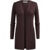 imageGRACE KARIN Fall Long Cardigans for Women 2025 Open Front Long Sleeve Sweaters Early Fall Fashion OutfitsChocolate Brown