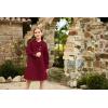 imageGRACE KARIN Girls Dress Coat Kids Wool Lapel Long Button Jackets Fall Winter Outerwear Peacoat with Pockets 512YBurgundy