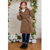 imageGRACE KARIN Girls Dress Coat Lapel Wool Blend Long Winter Jackets with Pockets Belt 614YDark Camel