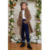 imageGRACE KARIN Girls Dress Coat Lapel Wool Blend Long Winter Jackets with Pockets Belt 614YDark Camel