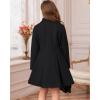 imageGRACE KARIN Girls Dress Coat Wool Peacoat with Lapel Pockets Winter Warm Long Jacket for Kids Size 614Black