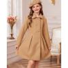 imageGRACE KARIN Girls Dress Coat Wool Peacoat with Lapel Pockets Winter Warm Long Jacket for Kids Size 614Khaki
