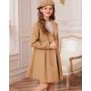 imageGRACE KARIN Girls Dress Coat Wool Peacoat with Lapel Pockets Winter Warm Long Jacket for Kids Size 614Khaki