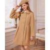 imageGRACE KARIN Girls Dress Coat Wool Peacoat with Lapel Pockets Winter Warm Long Jacket for Kids Size 614Khaki