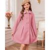 imageGRACE KARIN Girls Dress Coat Wool Peacoat with Lapel Pockets Winter Warm Long Jacket for Kids Size 614Pink