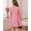 imageGRACE KARIN Girls Dress Coat Wool Peacoat with Lapel Pockets Winter Warm Long Jacket for Kids Size 614Pink