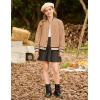 imageGRACE KARIN Girls Fleece Jacket Button Down Varsity Coat Fall Winter Baseball Outwear Clothes with Pocket for 714YCamel
