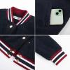 imageGRACE KARIN Girls Fleece Jacket Button Down Varsity Coat Fall Winter Baseball Outwear Clothes with Pocket for 714YNavy Blue