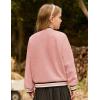 imageGRACE KARIN Girls Fleece Jacket Button Down Varsity Coat Fall Winter Baseball Outwear Clothes with Pocket for 714YPink