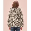 imageGRACE KARIN Girls Fleece Jacket Zip Up Sherpa Coat Kids Fall Hoodie Fuzzy Sweatshirt Size 514Apricot Leopard