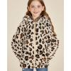 imageGRACE KARIN Girls Fleece Jacket Zip Up Sherpa Coat Kids Fall Hoodie Fuzzy Sweatshirt Size 514Apricot Leopard