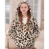 imageGRACE KARIN Girls Fleece Jacket Zip Up Sherpa Coat Kids Fall Hoodie Fuzzy Sweatshirt Size 514Apricot Leopard