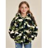 imageGRACE KARIN Girls Fleece Jacket Zip Up Sherpa Coat Kids Fall Hoodie Fuzzy Sweatshirt Size 514Army Green Camouflage