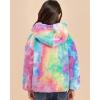 imageGRACE KARIN Girls Fleece Jacket Zip Up Sherpa Coat Kids Fall Hoodie Fuzzy Sweatshirt Size 514Colorful Tiedye