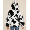 imageGRACE KARIN Girls Fleece Jacket Zip Up Sherpa Coat Kids Fall Hoodie Fuzzy Sweatshirt Size 514Cow Print
