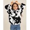 imageGRACE KARIN Girls Fleece Jacket Zip Up Sherpa Coat Kids Fall Hoodie Fuzzy Sweatshirt Size 514Cow Print