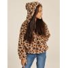 imageGRACE KARIN Girls Fleece Jacket Zip Up Sherpa Coat Kids Fall Hoodie Fuzzy Sweatshirt Size 514Leopard