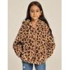 imageGRACE KARIN Girls Fleece Jacket Zip Up Sherpa Coat Kids Fall Hoodie Fuzzy Sweatshirt Size 514Leopard