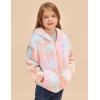 imageGRACE KARIN Girls Fleece Jacket Zip Up Sherpa Coat Kids Fall Hoodie Fuzzy Sweatshirt Size 514Orange Tiedye