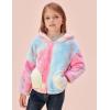 imageGRACE KARIN Girls Fleece Jacket Zip Up Sherpa Coat Kids Fall Hoodie Fuzzy Sweatshirt Size 514Pink Tiedye