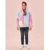 imageGRACE KARIN Girls Fleece Jacket Zip Up Sherpa Coat Kids Fall Hoodie Fuzzy Sweatshirt Size 514Pink Tiedye