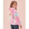 imageGRACE KARIN Girls Fleece Jacket Zip Up Sherpa Coat Kids Fall Hoodie Fuzzy Sweatshirt Size 514Pink Tiedye