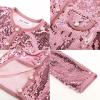 imageGRACE KARIN Girls Sequin Jackets Sparkle Dress Coats Button Cropped Cardigan for Kids 514Pink