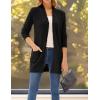 imageGRACE KARIN Long Open Front Fleece Cardigan Sweater Fall Chunky Knit Casual Coat Soft Winter Outerwear with PocketsBlack