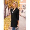 imageGRACE KARIN Long Open Front Fleece Cardigan Sweater Fall Chunky Knit Casual Coat Soft Winter Outerwear with PocketsBlack