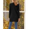 imageGRACE KARIN Long Open Front Fleece Cardigan Sweater Fall Chunky Knit Casual Coat Soft Winter Outerwear with PocketsBlack