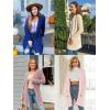 imageGRACE KARIN Long Open Front Fleece Cardigan Sweater Fall Chunky Knit Casual Coat Soft Winter Outerwear with PocketsCamel