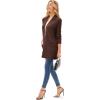 imageGRACE KARIN Long Open Front Fleece Cardigan Sweater Fall Chunky Knit Casual Coat Soft Winter Outerwear with PocketsCoffee