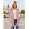 imageGRACE KARIN Long Open Front Fleece Cardigan Sweater Fall Chunky Knit Casual Coat Soft Winter Outerwear with PocketsDusty Rose Pink