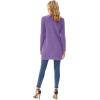 imageGRACE KARIN Long Open Front Fleece Cardigan Sweater Fall Chunky Knit Casual Coat Soft Winter Outerwear with PocketsGrape