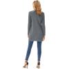 imageGRACE KARIN Long Open Front Fleece Cardigan Sweater Fall Chunky Knit Casual Coat Soft Winter Outerwear with PocketsGray