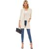 imageGRACE KARIN Long Open Front Fleece Cardigan Sweater Fall Chunky Knit Casual Coat Soft Winter Outerwear with PocketsIvory