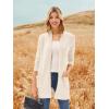 imageGRACE KARIN Long Open Front Fleece Cardigan Sweater Fall Chunky Knit Casual Coat Soft Winter Outerwear with PocketsIvory
