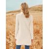 imageGRACE KARIN Long Open Front Fleece Cardigan Sweater Fall Chunky Knit Casual Coat Soft Winter Outerwear with PocketsIvory