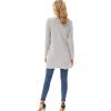 imageGRACE KARIN Long Open Front Fleece Cardigan Sweater Fall Chunky Knit Casual Coat Soft Winter Outerwear with PocketsLight Gray