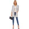 imageGRACE KARIN Long Open Front Fleece Cardigan Sweater Fall Chunky Knit Casual Coat Soft Winter Outerwear with PocketsLight Gray
