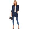 imageGRACE KARIN Long Open Front Fleece Cardigan Sweater Fall Chunky Knit Casual Coat Soft Winter Outerwear with PocketsNavy