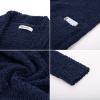 imageGRACE KARIN Long Open Front Fleece Cardigan Sweater Fall Chunky Knit Casual Coat Soft Winter Outerwear with PocketsNavy