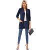 imageGRACE KARIN Long Open Front Fleece Cardigan Sweater Fall Chunky Knit Casual Coat Soft Winter Outerwear with PocketsNavy