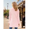 imageGRACE KARIN Long Open Front Fleece Cardigan Sweater Fall Chunky Knit Casual Coat Soft Winter Outerwear with PocketsPink