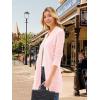 imageGRACE KARIN Long Open Front Fleece Cardigan Sweater Fall Chunky Knit Casual Coat Soft Winter Outerwear with PocketsPink