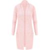 imageGRACE KARIN Long Open Front Fleece Cardigan Sweater Fall Chunky Knit Casual Coat Soft Winter Outerwear with PocketsPink