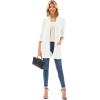 imageGRACE KARIN Long Open Front Fleece Cardigan Sweater Fall Chunky Knit Casual Coat Soft Winter Outerwear with PocketsWhite