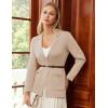 imageGRACE KARIN Sweater Blazers for Women Business Casual Long Sleeve Open Front Lapel Suit Jackets Work Blazer with PocketsApricot